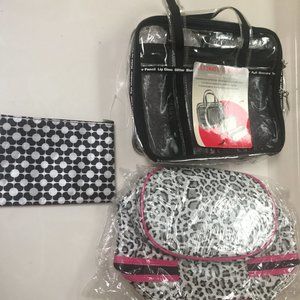 NEW lot of three travel cosmetic make up bags